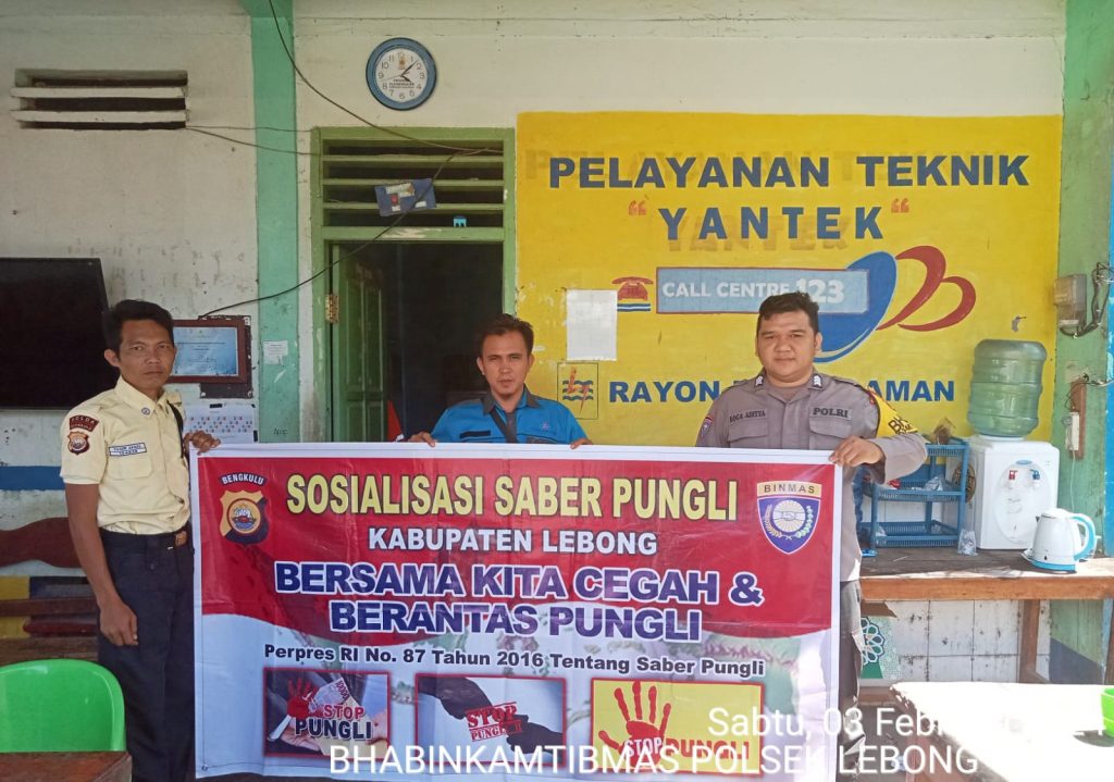Cegah Pungli di PLN, Personel Polsek Lebong Utara Sosialisasi Saber Pungli