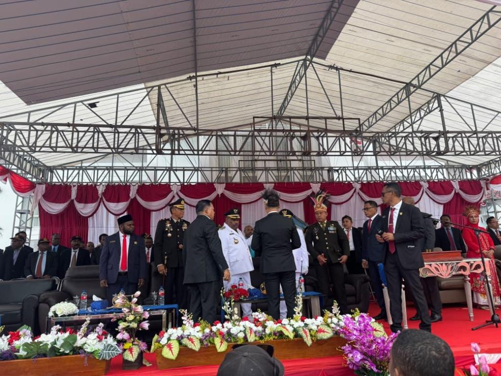 Upacara HUT ke-81 RI di Yahukimo Berlangsung Khidmat, Satgas Kepolisian Operasi Damai Cartenz Pastikan Keamanan dan Kelancaran Jalannya Upacara