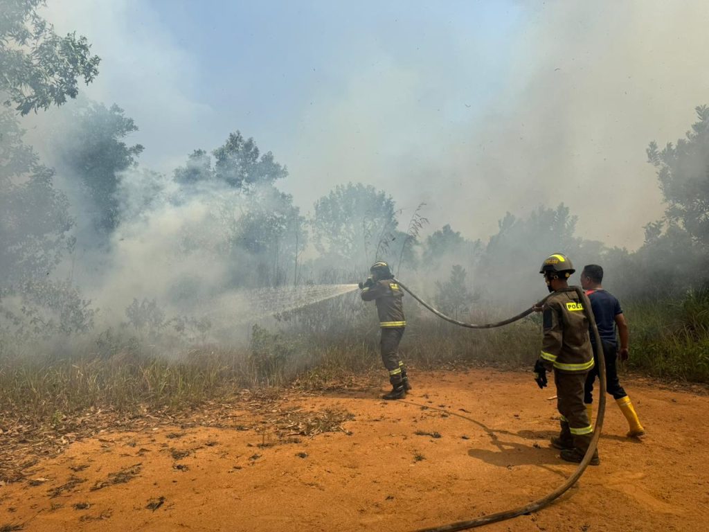 Respons Cepat Personel Dit Samapta Polda Bengkulu, Kebakaran Lahan Langsung Ditangani